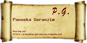 Passeka Geraszim névjegykártya